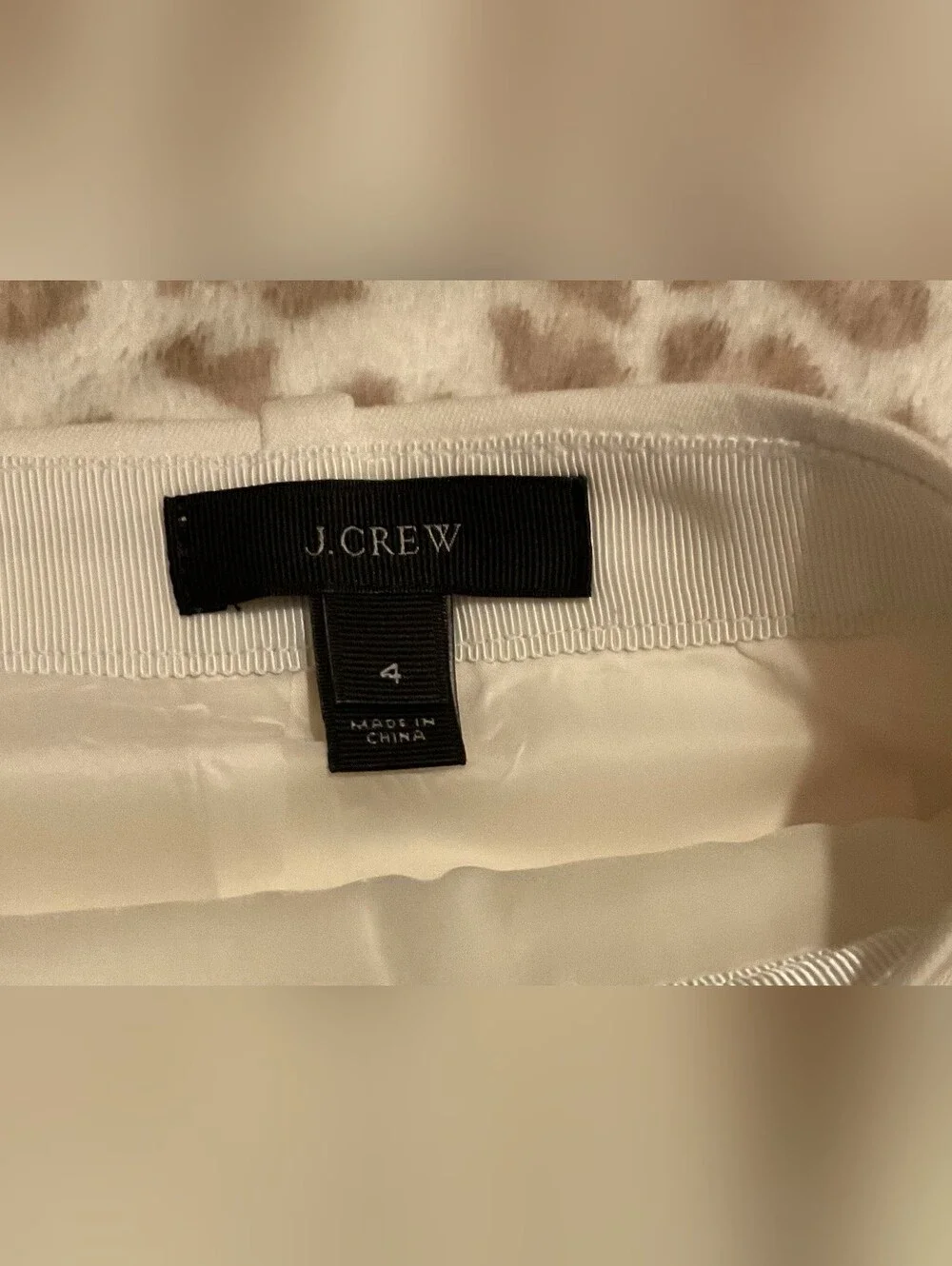 J. Crew Ivory Pencil Skirt with Pleated Front - Excellent Condition As New